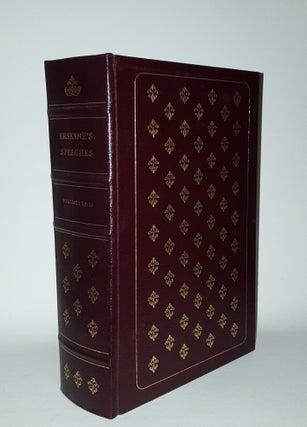 Item #106438 SPEECHES OF LORD ERSKINE Volume I and II. HIGH James L. ERSKINE Lord