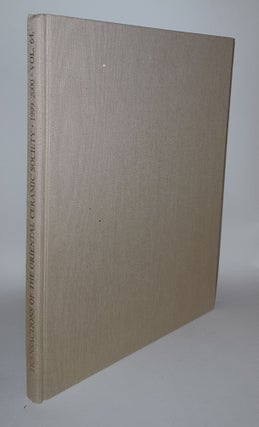 Item #118358 TRANSACTIONS OF THE ORIENTAL CERAMIC SOCIETY Volume 64 1999-2000. Oriental Ceramic...