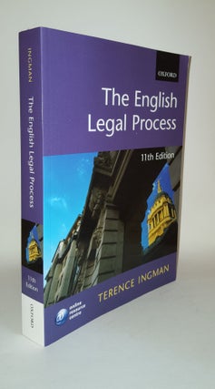 Item #118422 THE ENGLISH LEGAL PROCESS. INGMAN Terence