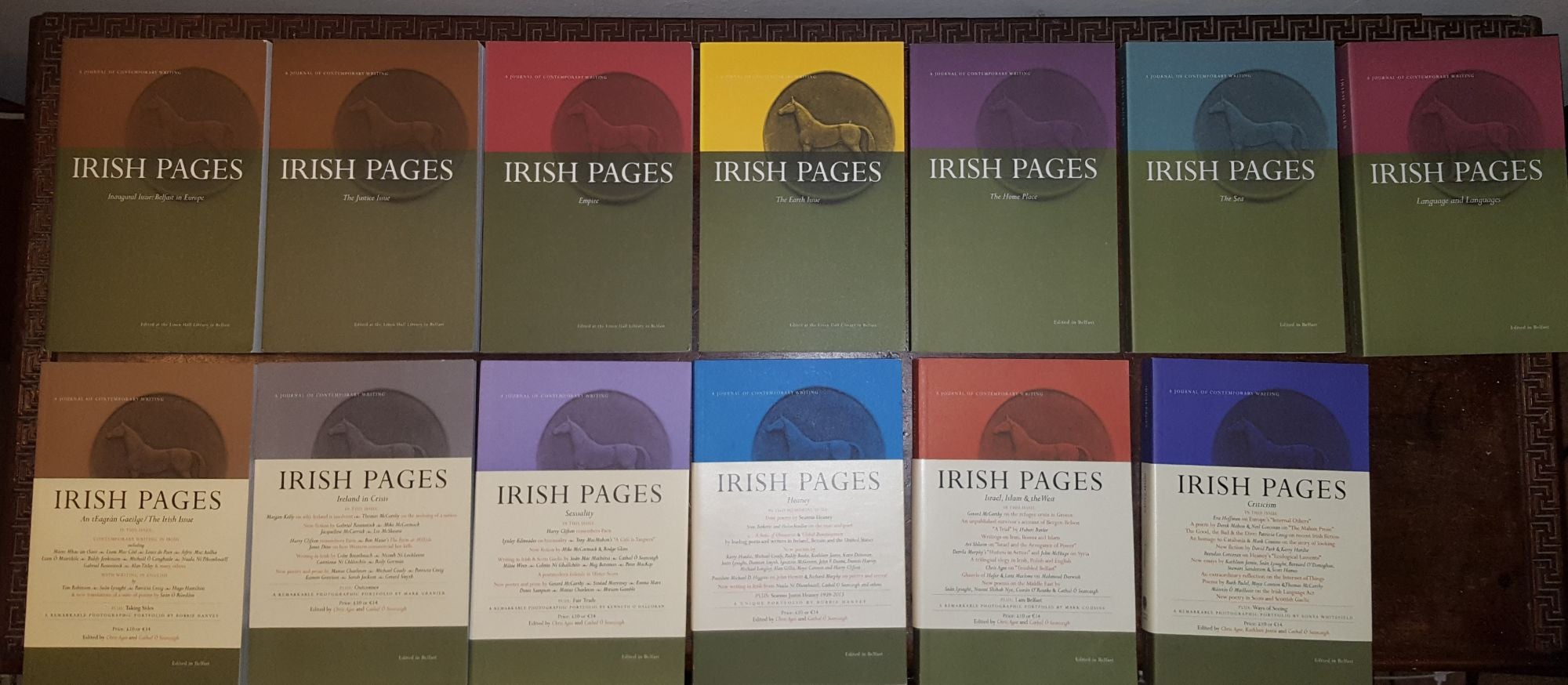 AGEE Chris - Irish Pages a Journal of Contemporary Writing 13 Volumes Volume I Numbers 1 and 2, Volume II Numbers 1 and 2, Volume III Number 2, Volume IV Number 2, Volume V Numbers 1 and 2, Volume VI Numbers 1 and 2, Volume VIII Number 2, Volume IX Number 2, Vol