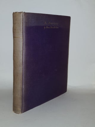 Item #129452 A SURVEY. BEERBOHM Max