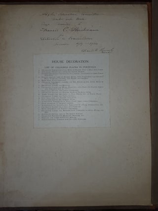 PORTFOLIO CONTAINING TWENTY-FOUR PLATES To Accompany Volume On House Decoration