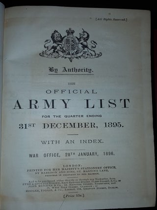 THE OFFICIAL ARMY LIST January 1896.