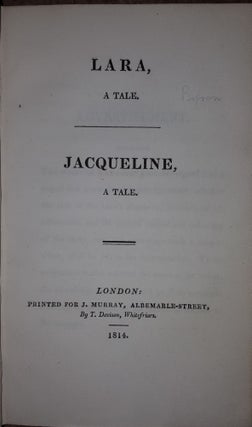 LARA A Tale JACQUELINE A Tale.