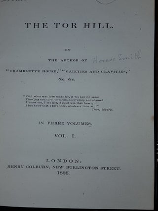 THE TOR HILL In Three Volumes