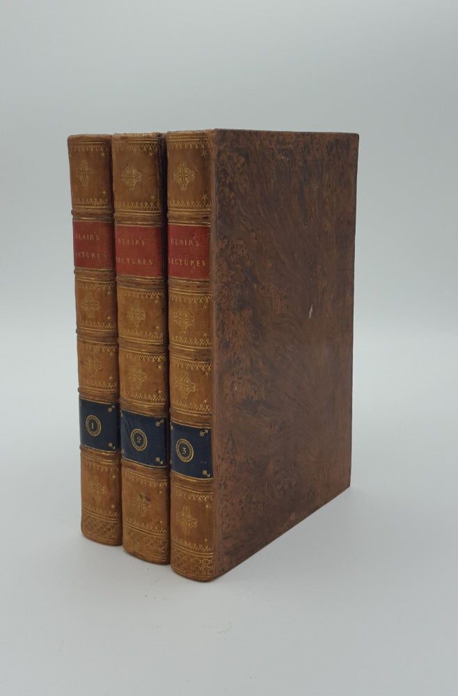 Item #138667 LECTURES ON RHETORIC AND BELLES LETTRES Tenth Edition in Three Volumes. BLAIR Hugh.