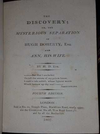 THE DISCOVERY Or the Mysterious Separation of Hugh Doherty Esq and Ann His Wife