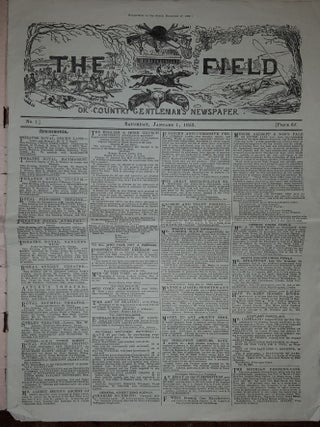 FACSIMILE REPRODUCTION OF THE FIRST NUMBER OF THE FIELD January 1 1853 With Illustrations by Leech and Andsell