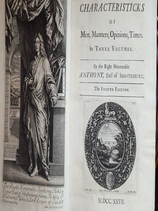 CHARACTERISTICKS Of Men Manners Opinions Times in Three Volumes.