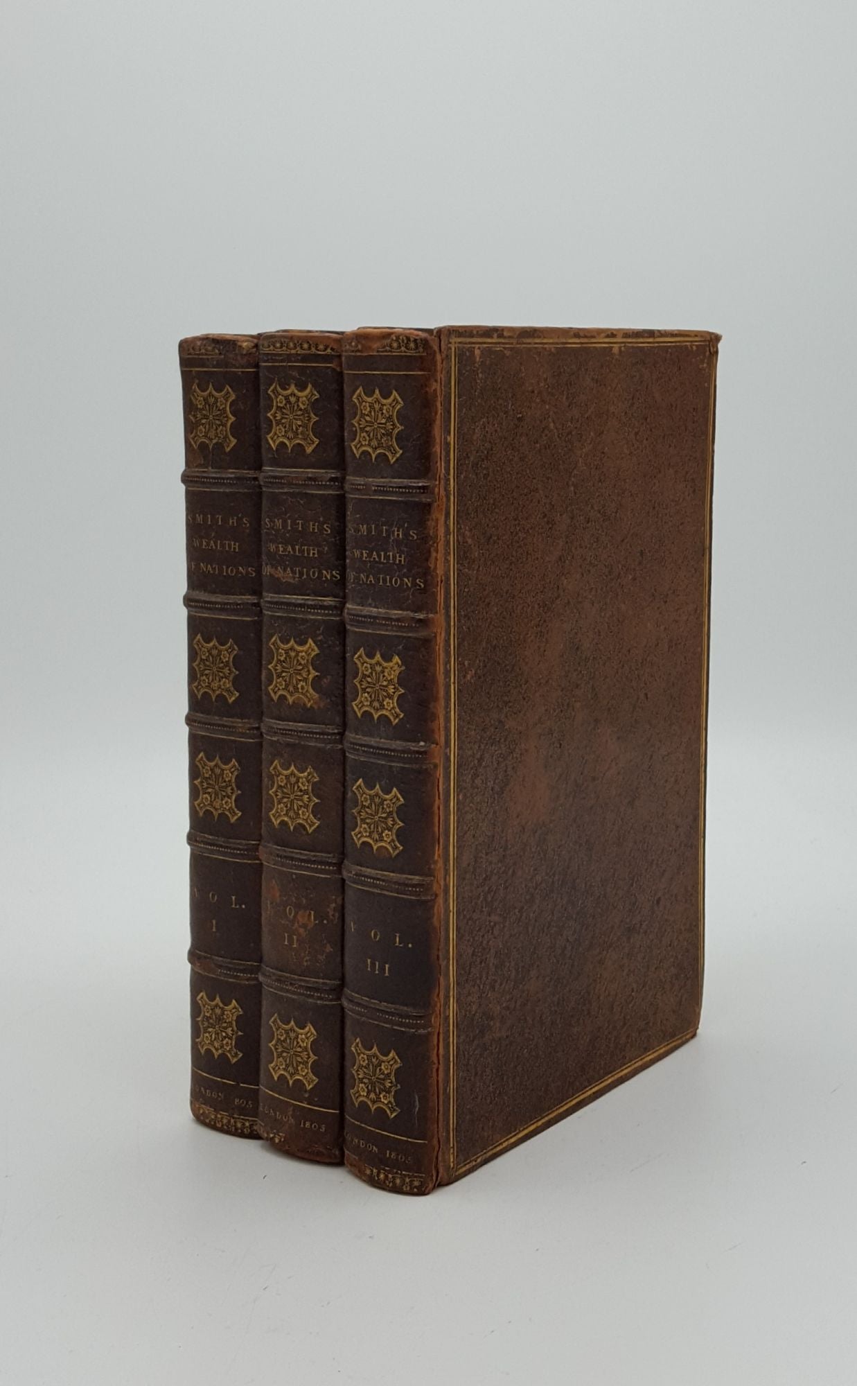 SMITH Adam - An Inquiry Into the Nature and Causes of the Wealth of Nations the Eleventh Edition with Notes Supplementary Chapters and a Life of Dr Smith by William Playfair in Three Volumes