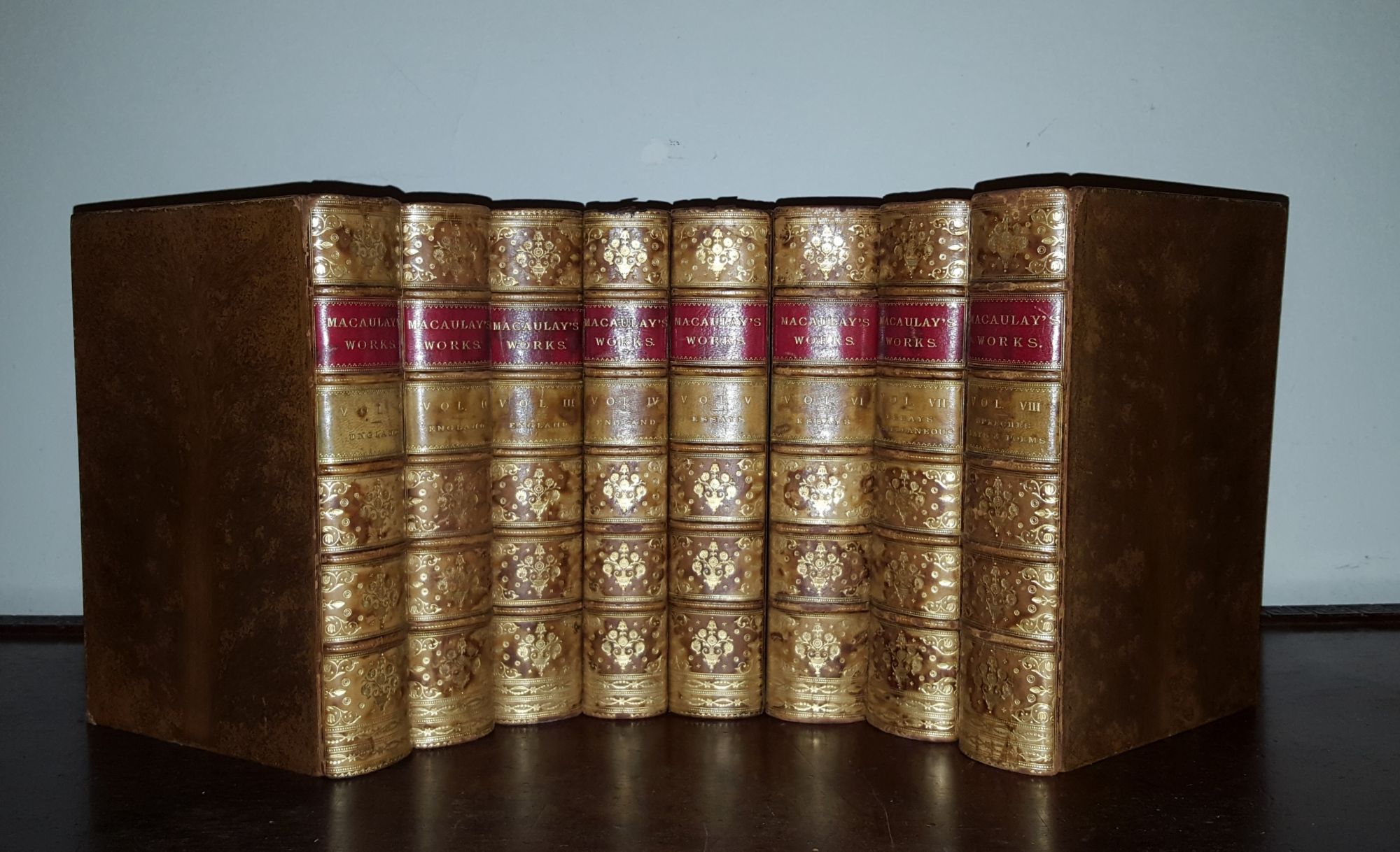 MACAULAY Thomas Babington, TREVELYAN Lady - The Works of Lord Macaulay in Eight Volumes
