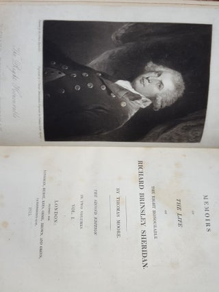 MEMOIRS OF THE LIFE OF THE RIGHT HONOURABLE RICHARD BRINSLEY SHERIDAN Second Edition in Two Volumes