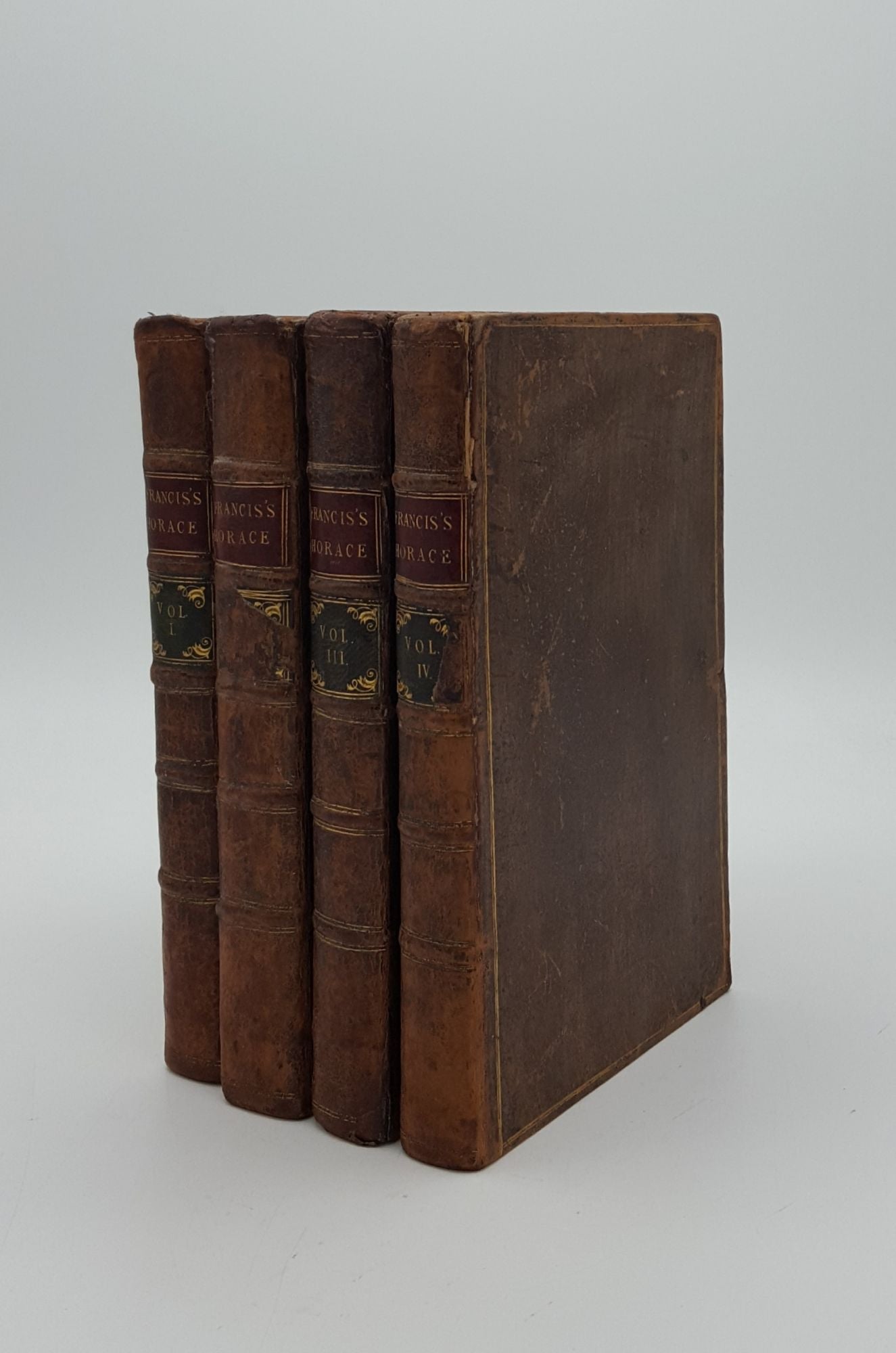 HORACE, FRANCIS Philip - Poetical Translation of the Works of Horace with Original Text and Critical Notes Collected from His Best Latin and French Commentators in Four Volumes