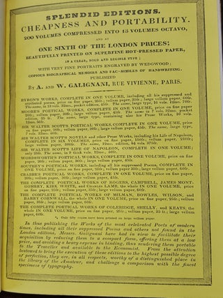 LETTERS AND JOURNALS OF LORD BYRON With Notices of His Life Complete in One Volume.