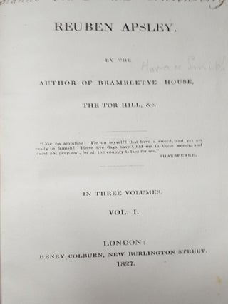 REUBEN APSLEY In Three Volumes.