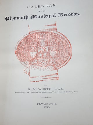 CALENDAR OF PLYMOUTH MUNICIPAL RECORDS