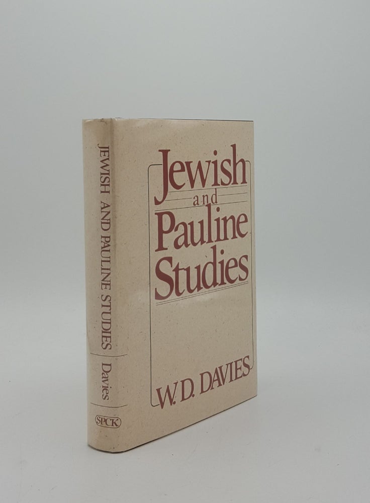 Item #153001 JEWISH AND PAULINE STUDIES. DAVIES W. D.