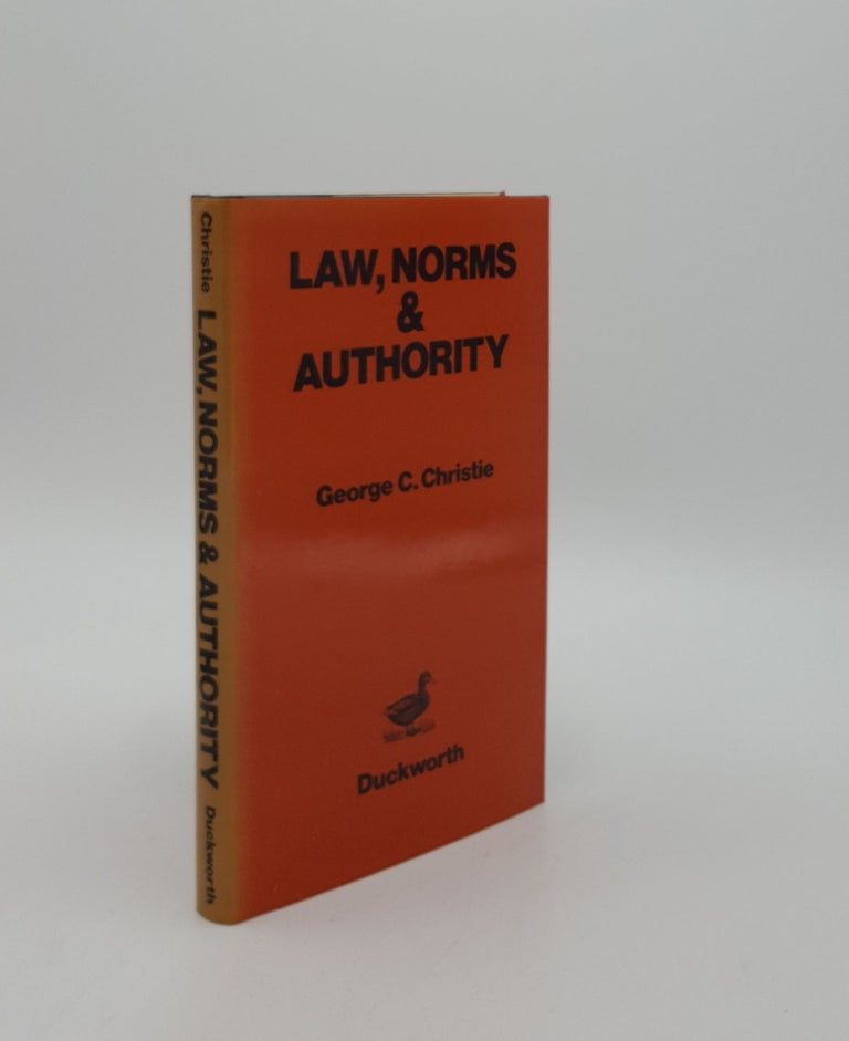 Item #155476 LAW NORMS AND AUTHORITY. CHRISTIE George C.