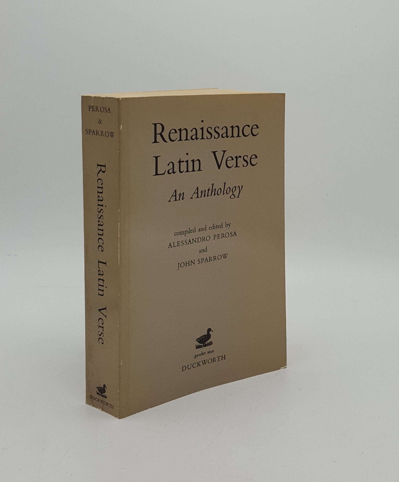 PEROSA Alessandro, SPARROW John - Renaissance Latin Verse an Anthology