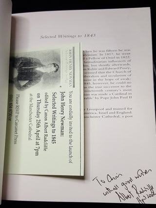 JOHN HENRY NEWMAN Selected Writings to 1845.