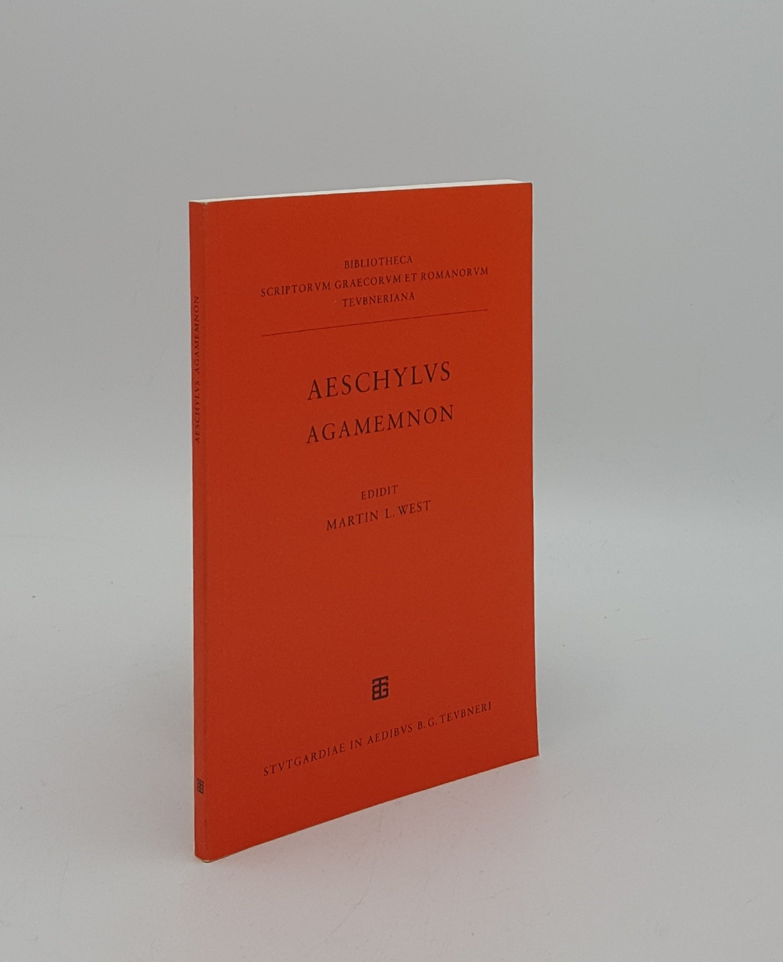 AESCHYLUS, WEST Martin L. - Aeschylus Agamemnon (Bibliotheca Scriptorum Graecorum Et Romanorum Teubneriana)