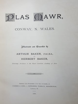 PLAS MAWR Conway N. Wales.