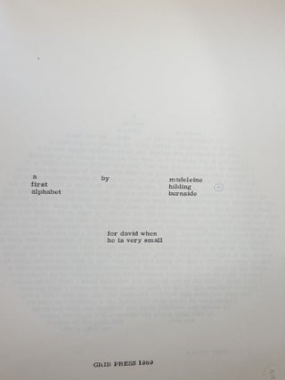 A FIRST ALPHABET