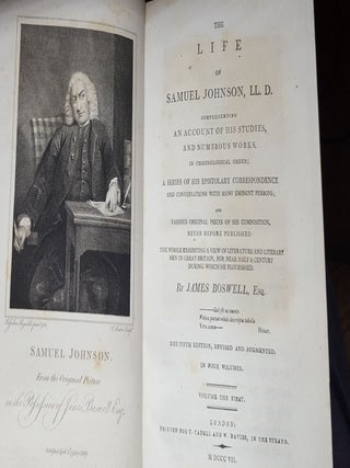 THE LIFE OF SAMUEL JOHNSON LL.D. Comprehending an Account of His Studies and Numerous Works… In Four Volumes.