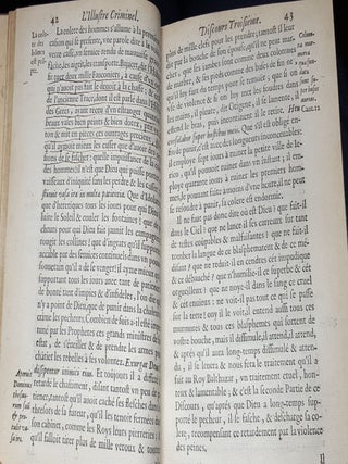 L'ILLUSTRE CRIMINEL OU LES INVENTIONS MERVEILLEUSES DE LA COLERE DE DIEU Dans la punition du Pêcheur représenté par le Roy Balthazar...