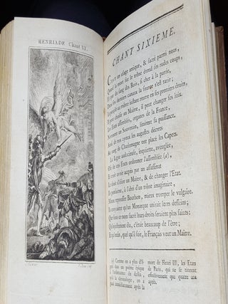 LA HENRIADE Avec Les Variantes Nouvelle Édition Ornée de Figures On y a joint l'Essai sur la l'Essai sur la Poésie Épique du même Auteur & diverses pièces concernant la Henriade.