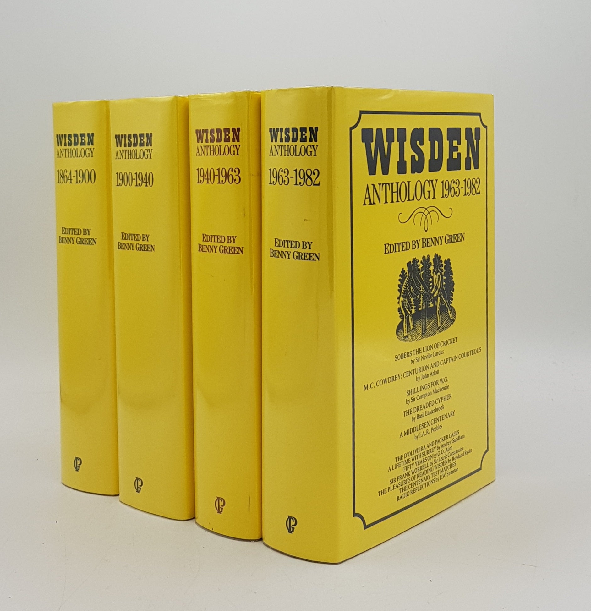 GREEN Benny - Wisden Anthology 4 Volumes 1864-1900, 1900-1940, 1940-1963, 1963-1982