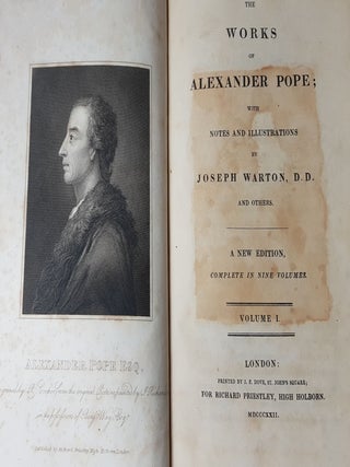THE WORKS OF ALEXANDER POPE With Notes and Illustrations New Edition Complete in 9 Volumes.