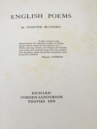 ENGLISH POEMS