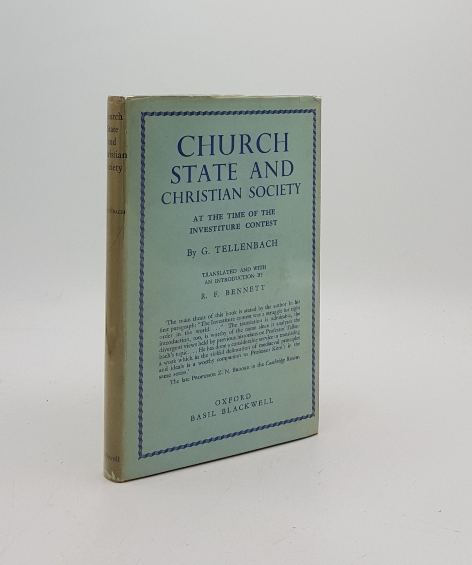 CHURCH STATE AND CHRISTIAN SOCIETY At the Time of the Investiture