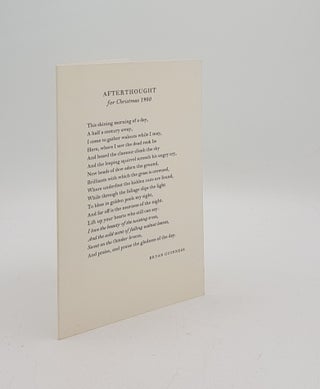 Item #170961 AFTERTHOUGHT For Christmas 1980. GUINNESS Bryan