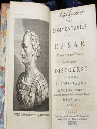 THE COMMENTARIES OF CAESAR Translated into English to Which is Prefixed a Discourse Concerning the Roman Art of War in Two Volumes.