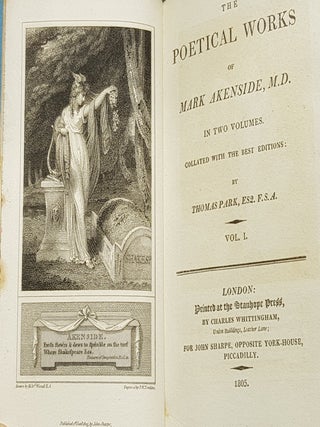THE POETICAL WORKS OF MARK AKENSIDE Collated with the Best Editions in Two Volumes.