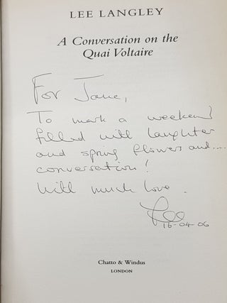 A CONVERSATION ON THE QUAI VOLTAIRE