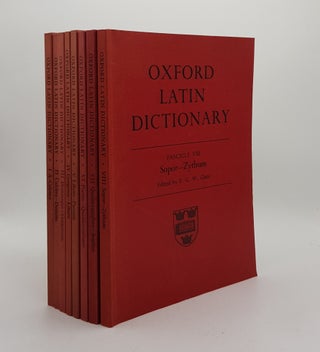 Item #174680 OXFORD LATIN DICTIONARY Fascicle I-VIII. GLARE P. G. W