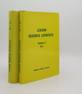 Item #175106 LEXICON RECENTIS LATINITATIS Editum Cura Opersi Fundati Cui Nomen Latinitas Volumen...