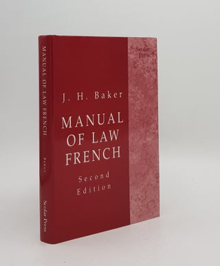Item #175318 MANUAL OF FRENCH LAW. BAKER J. H