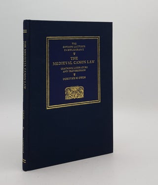 Item #175801 THE MEDIEVAL CANON LAW Teaching Literature and Transmission The Sandars Lectures in...
