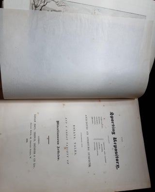 THE SPORTING REPOSITORY Containing Horse-Racing, Hunting, Coursing, Shooting, Archery, Trotting and Tandem Matches, Cocking, Pedestrianism, Pugilism, Anecdotes on Sporting Subjects, Interspersed with Essays, Tales…