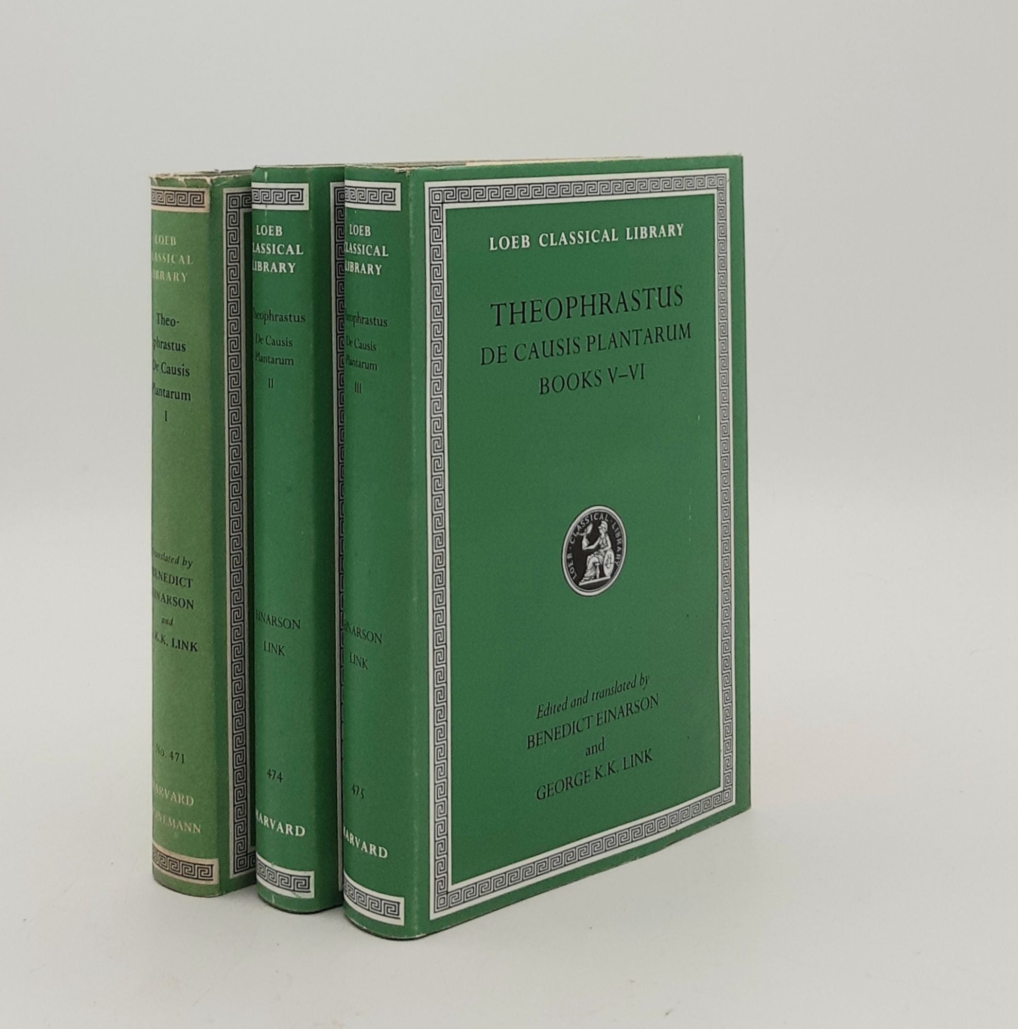 THEOPHRASTUS, EINARSON Benedict, LINK G. K. K. - Theophrastus de Causis Plantarum in Three Volumes Books I-VI Loeb Classical Library