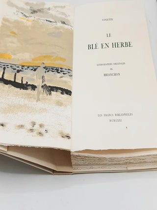 LE BLE EN HERBE Lithographies originales de Maurice Brianchon.