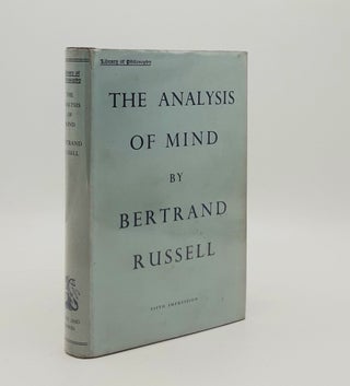 Item #178560 THE ANALYSIS OF MIND. RUSSELL Bertrand