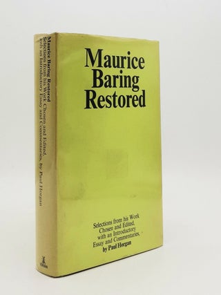 Item #178669 MAURICE BARING RESTORED Selections from his Work Chosen and Edited with an...