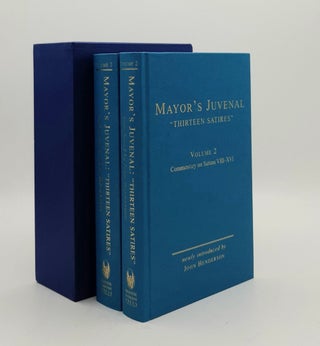 Item #178758 MAYOR'S JUVENAL Thirteen Satires Volume 1 Introduction Complete Text and Commentary...