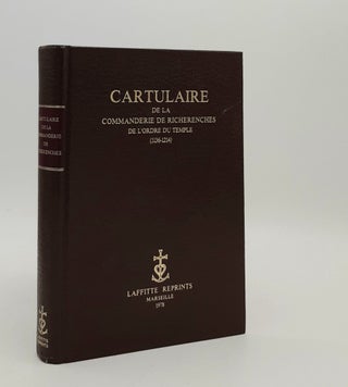 Item #180192 CARTULAIRE DE LA COMMANDERIE DE RICHERENCHES DE L'ORDRE DU TEMPLE 1136-1214 Publié...