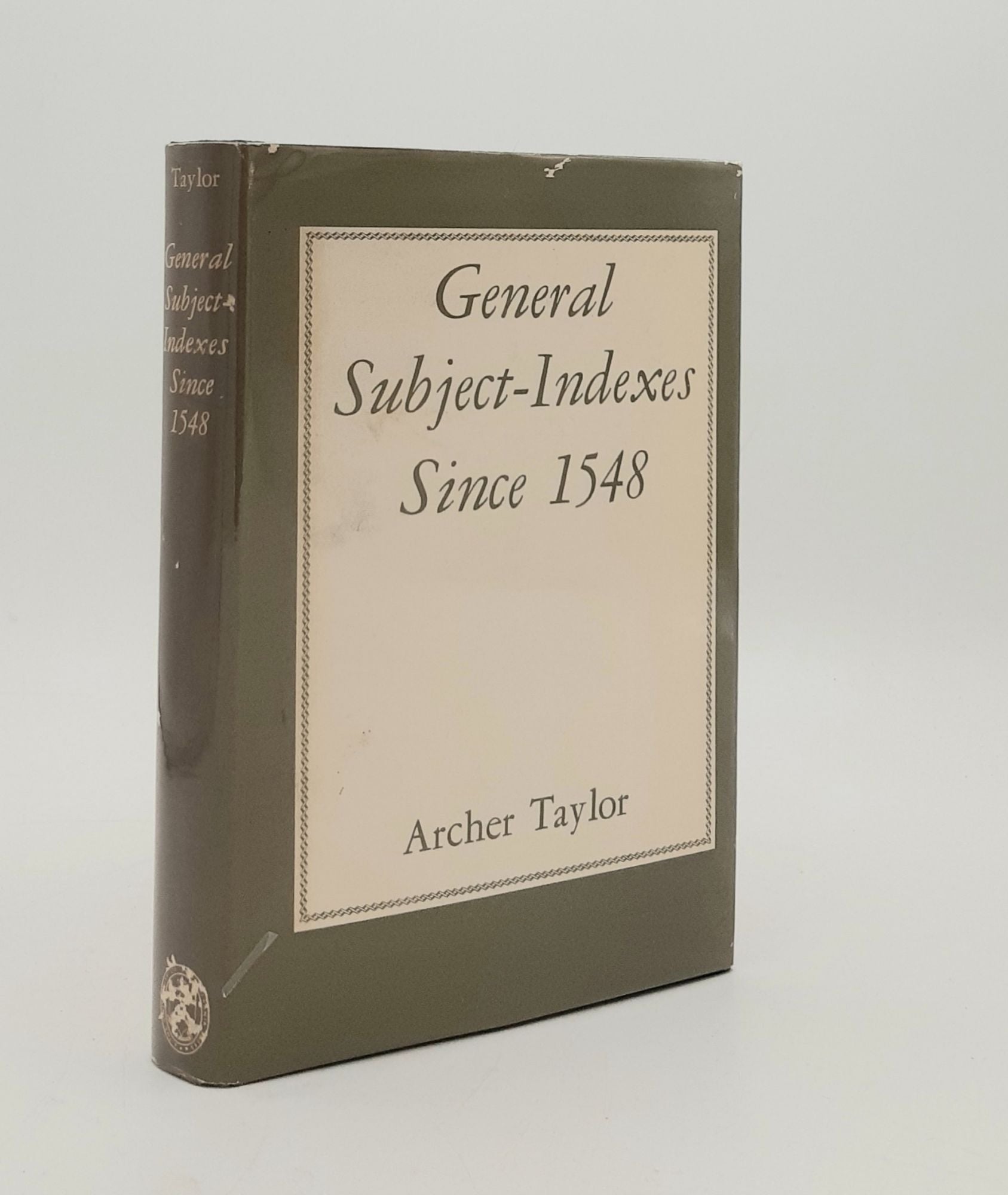 TAYLOR Archer - General Subject Indexes Since 1548